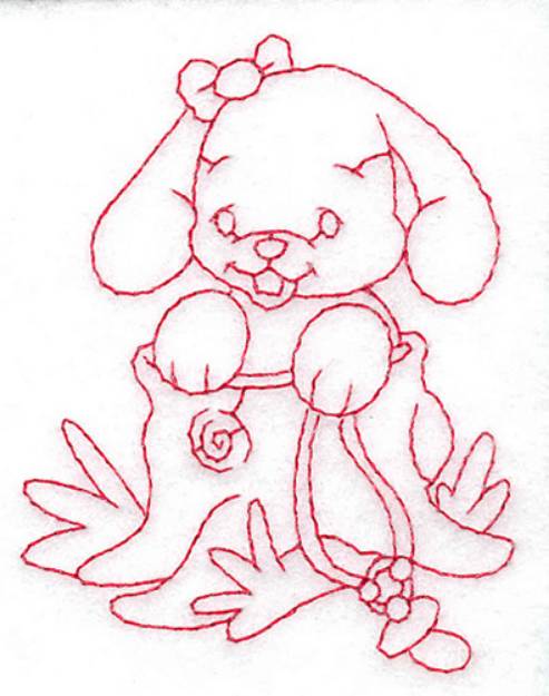 Picture of Bunny In Tree Trunk Machine Embroidery Design