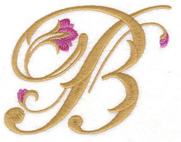 Picture of B Floral Machine Embroidery Design