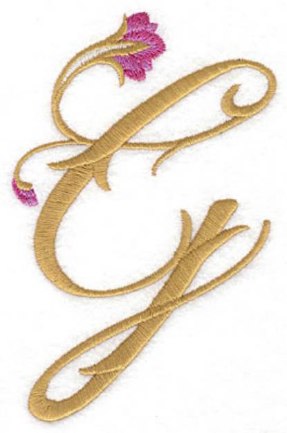 Picture of G Floral Machine Embroidery Design