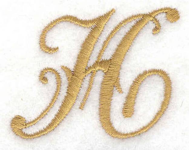 Picture of H Machine Embroidery Design