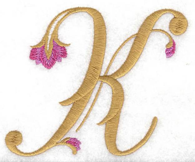 Picture of K Floral Machine Embroidery Design