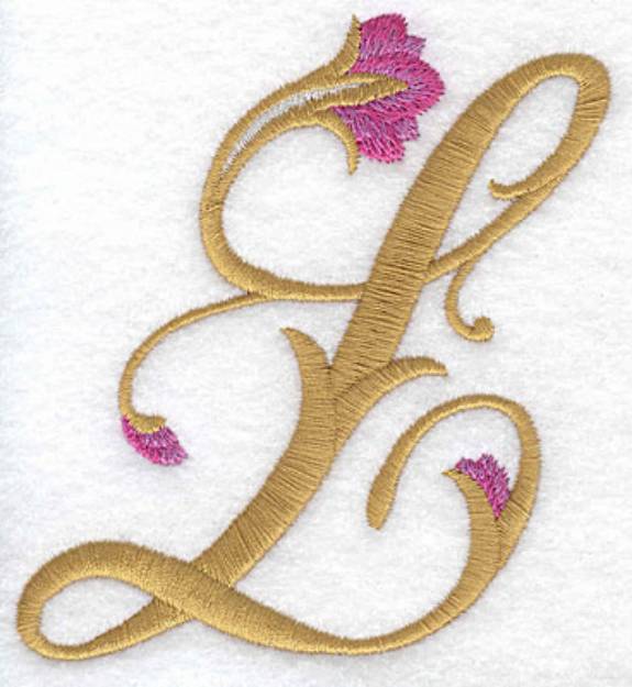 Picture of L Floral Machine Embroidery Design