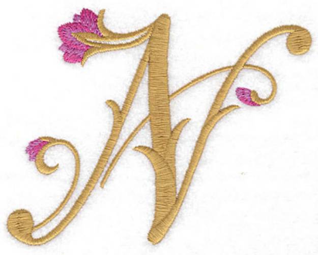 Picture of N Floral Machine Embroidery Design