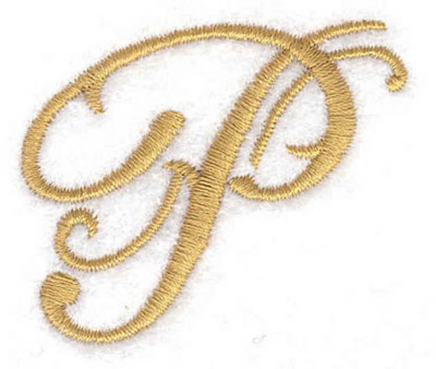 Picture of P Machine Embroidery Design