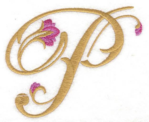 Picture of P Floral Machine Embroidery Design