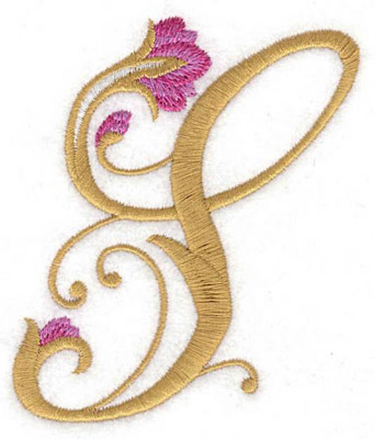 Picture of S Floral Machine Embroidery Design