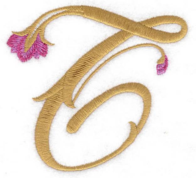 Picture of T Floral Machine Embroidery Design