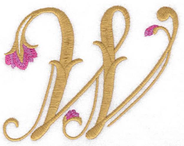 Picture of W Floral Machine Embroidery Design
