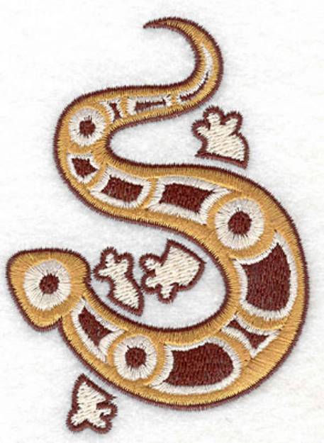 Picture of Golden Gecko Machine Embroidery Design