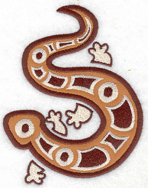Picture of Golden Gecko Applique Machine Embroidery Design