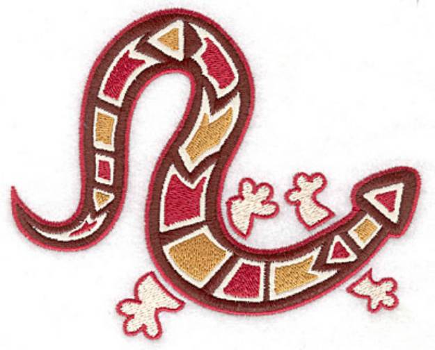 Picture of Gecko C Applique Machine Embroidery Design