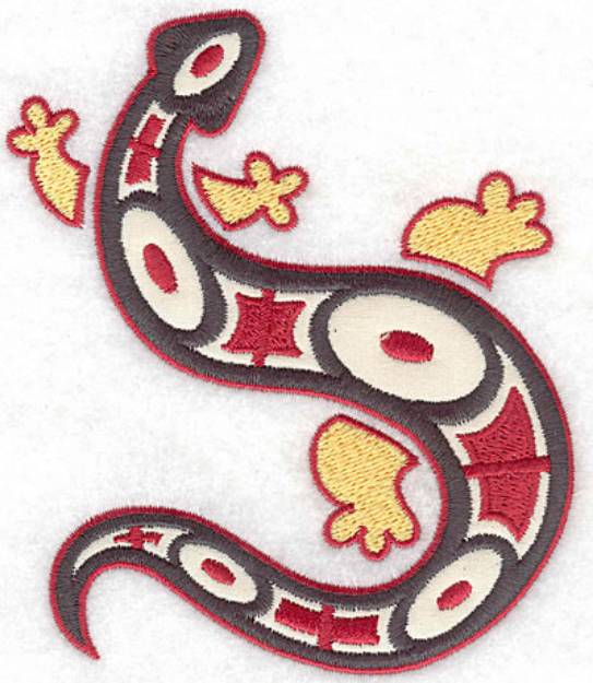 Picture of Gecko F Applique Machine Embroidery Design