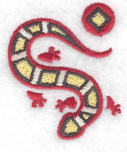 Picture of Gecko Applique Machine Embroidery Design