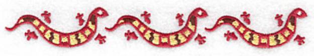 Picture of Gecko Hoizontal Border Machine Embroidery Design