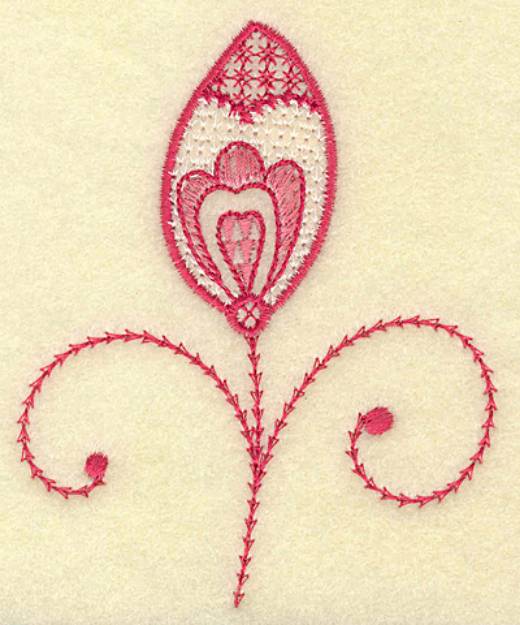 Picture of Heart And Leaf Machine Embroidery Design