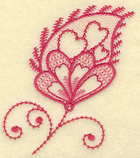 Picture of Floral Paisley & Hearts Machine Embroidery Design