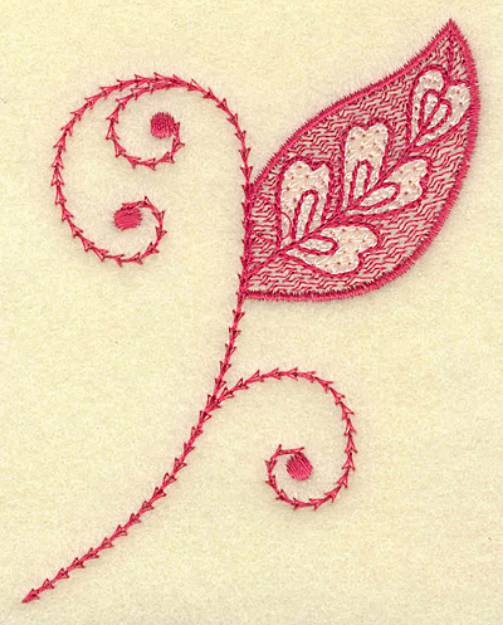 Picture of Leaf Heats And Swirls Machine Embroidery Design