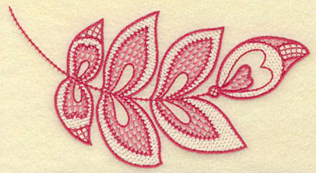 Picture of Hearts And Leaves Machine Embroidery Design