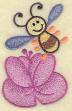 Picture of Bee With Water Lily Machine Embroidery Design