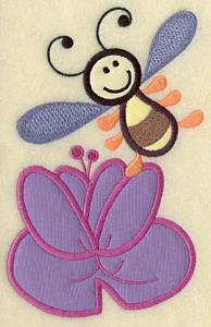 Picture of Bee & Water Lily Machine Embroidery Design