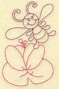 Picture of Bee & Water Lily Machine Embroidery Design