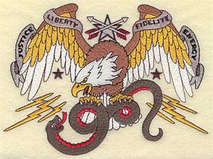 Picture of American Eagle & Snake Machine Embroidery Design