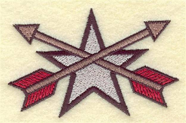 Picture of Star With Arrows Machine Embroidery Design