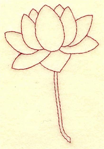 Picture of Flower Redwork Machine Embroidery Design