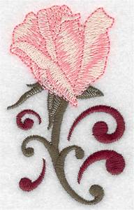 Picture of Rose Bud Opening Machine Embroidery Design