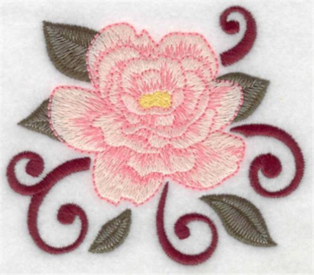 Picture of Rose Open Machine Embroidery Design