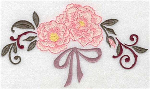 Picture of Roses And Ribbons Machine Embroidery Design