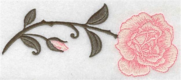 Picture of Horizontal Rose Machine Embroidery Design