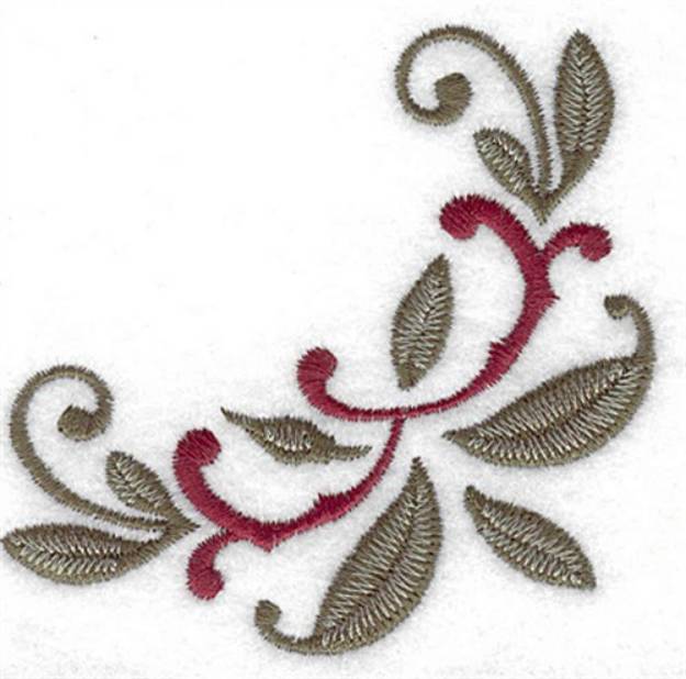 Picture of Swirls And Leaves Machine Embroidery Design