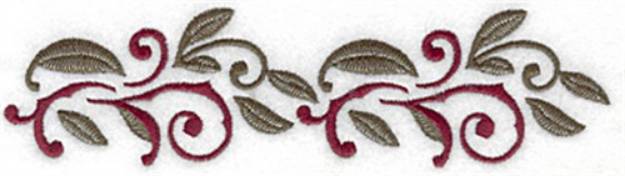 Picture of Swirls & Leaves Border Machine Embroidery Design