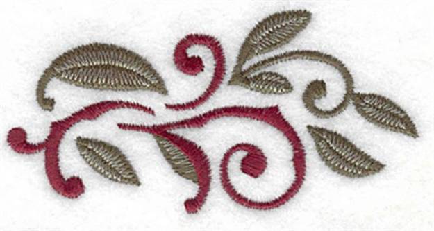 Picture of Swirls And Leaves Machine Embroidery Design