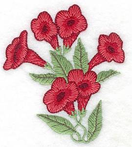 Picture of Trumpet Flower Bouquet Machine Embroidery Design