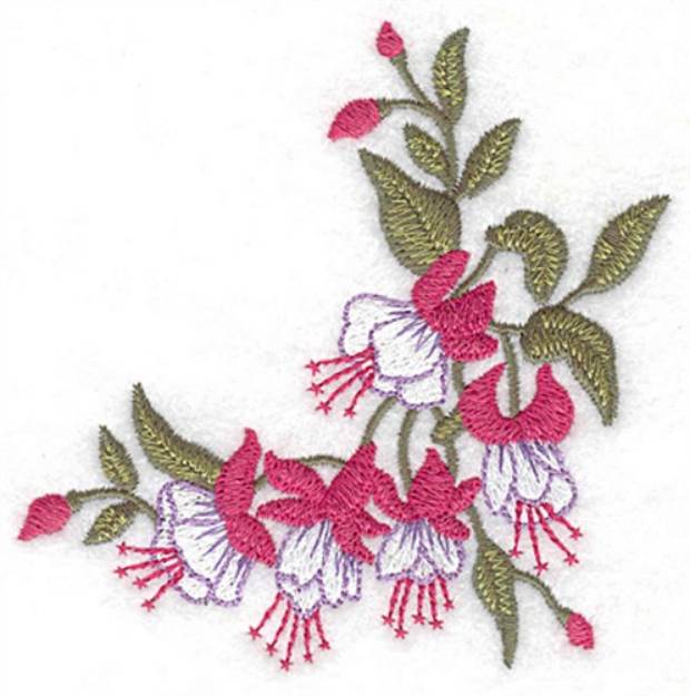 Picture of Fuschia Corner Machine Embroidery Design