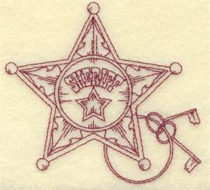 Picture of Sheriff Badge Machine Embroidery Design