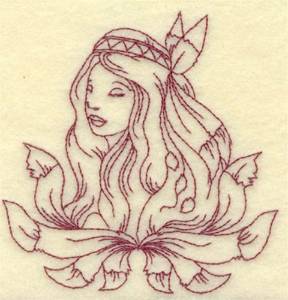 Picture of Indian princess Machine Embroidery Design