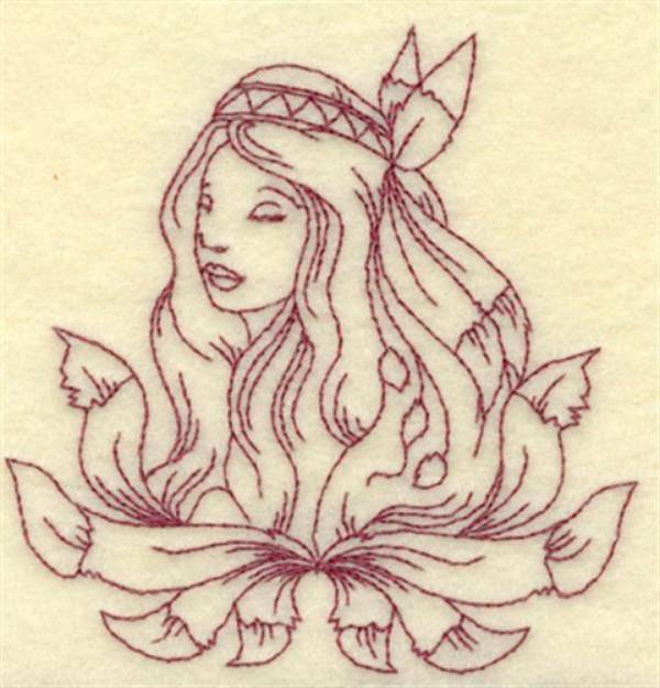 Picture of Indian princess Machine Embroidery Design