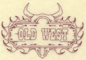 Picture of Old West Sign Machine Embroidery Design