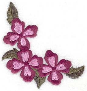 Picture of Floral Corner Machine Embroidery Design