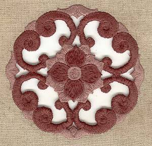 Picture of Floral Swirl Cutwork Machine Embroidery Design