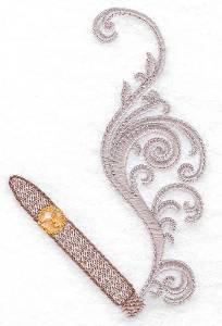 Picture of Cigar & Smoke Machine Embroidery Design