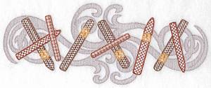 Picture of Cigars in a row with smoke Machine Embroidery Design