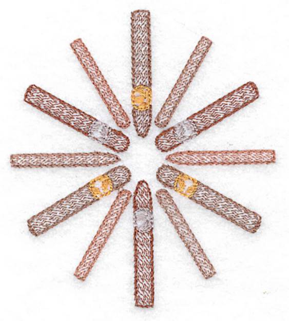 Picture of Circle Of Cigars Machine Embroidery Design