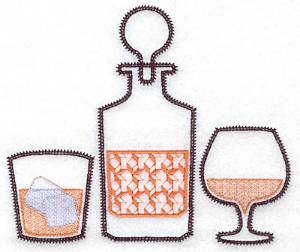 Picture of Decanter & Drinks Machine Embroidery Design