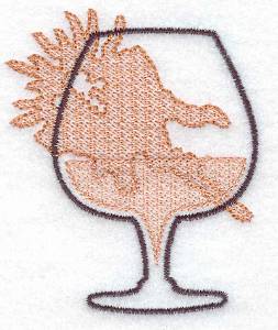 Picture of Brandy snifter Machine Embroidery Design