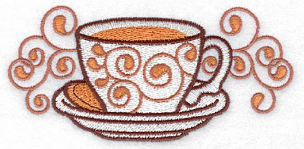 Picture of Teacup Machine Embroidery Design