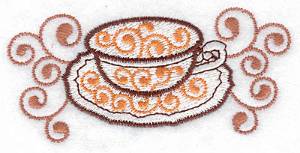 Picture of Teacup & Saucer Machine Embroidery Design